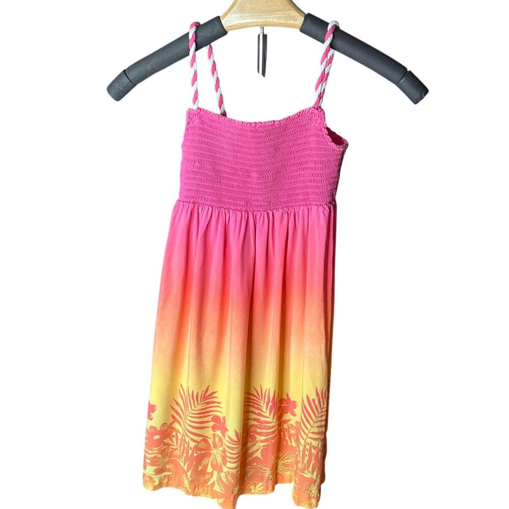 Sonoma girls sz 7 sunset palm tree ombre sundress twisted cord straps